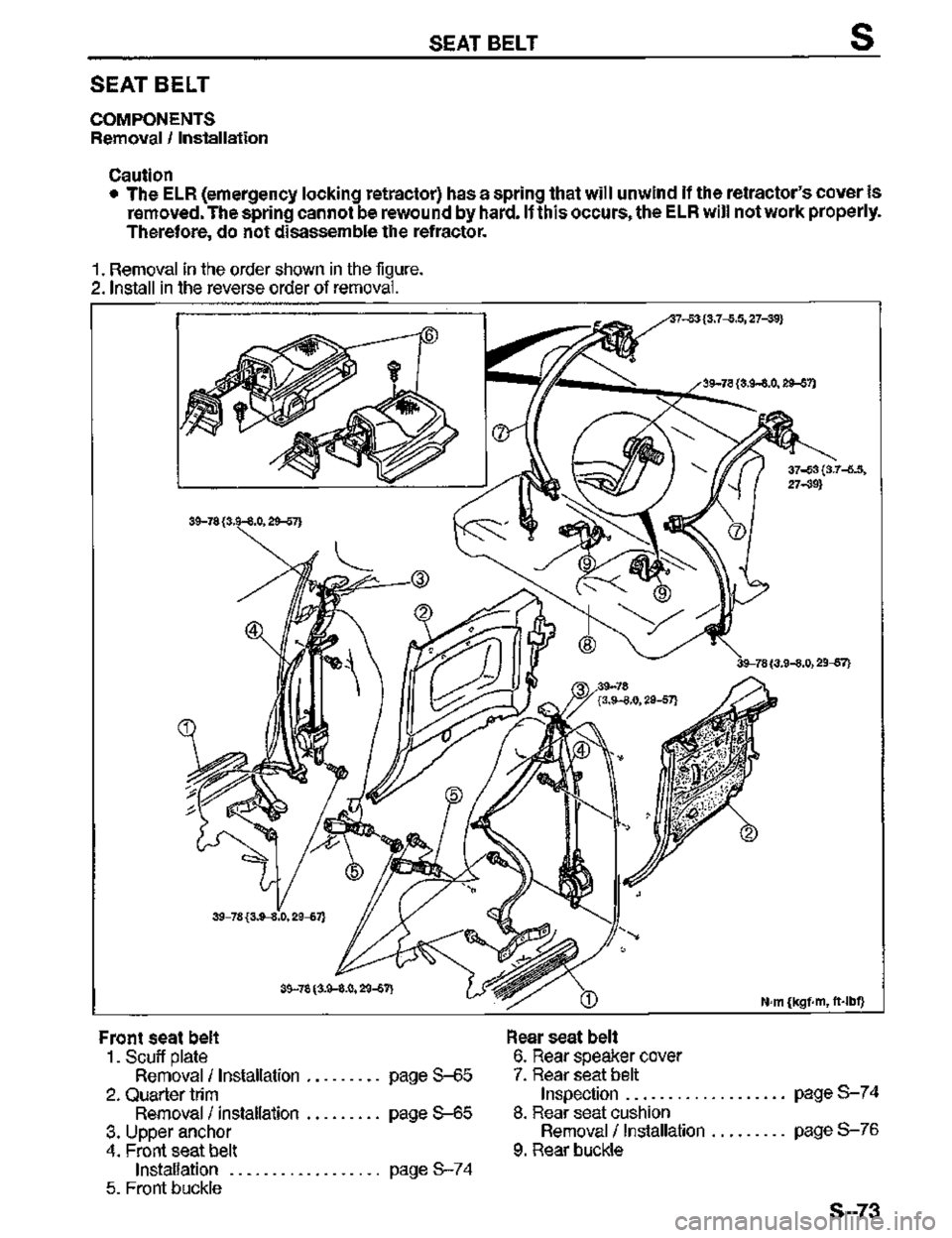 MAZDA MX-3 1995  Workshop Manual 