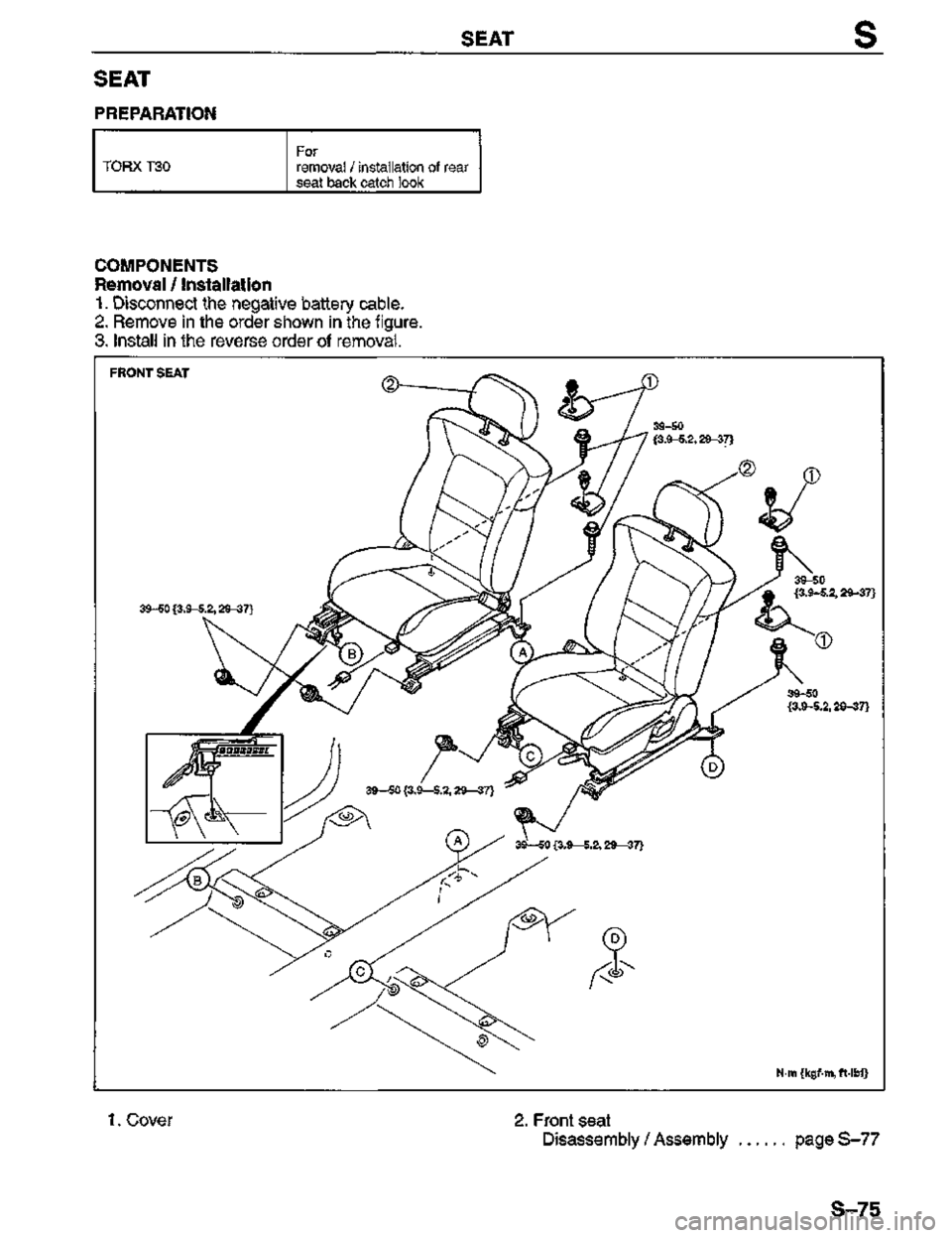 MAZDA MX-3 1995  Workshop Manual 
