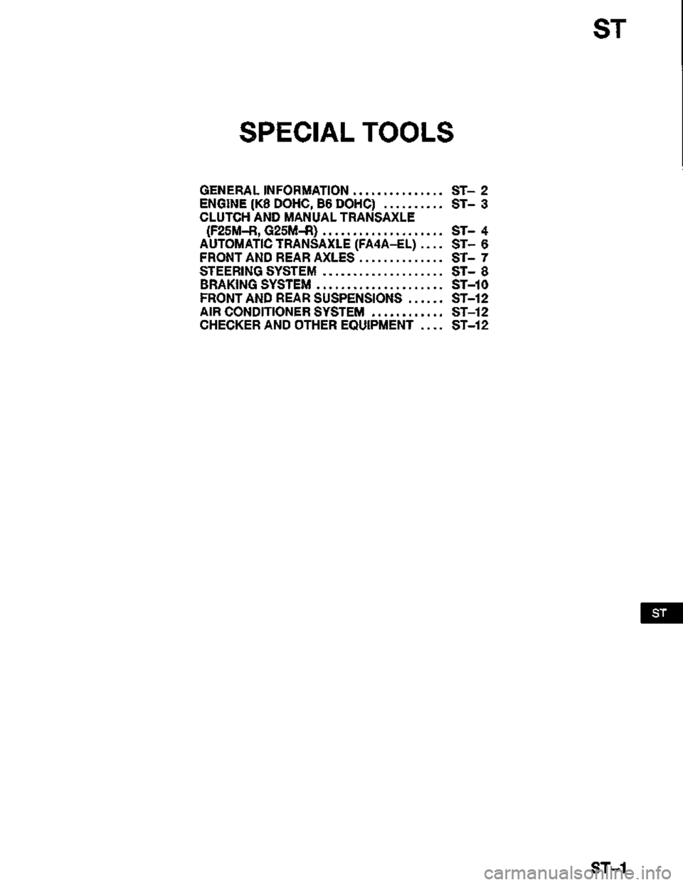 MAZDA MX-3 1995  Workshop Manual 