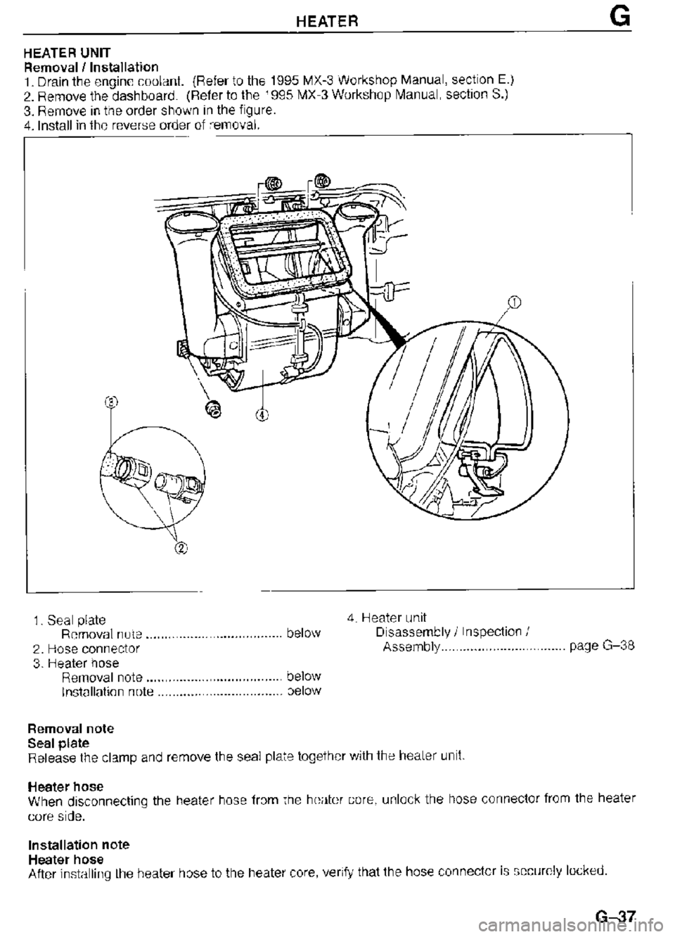 MAZDA MX-3 1995  Workshop Manual 