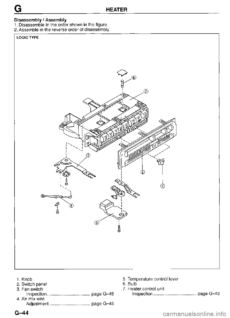 MAZDA MX-3 1995  Workshop Manual 
