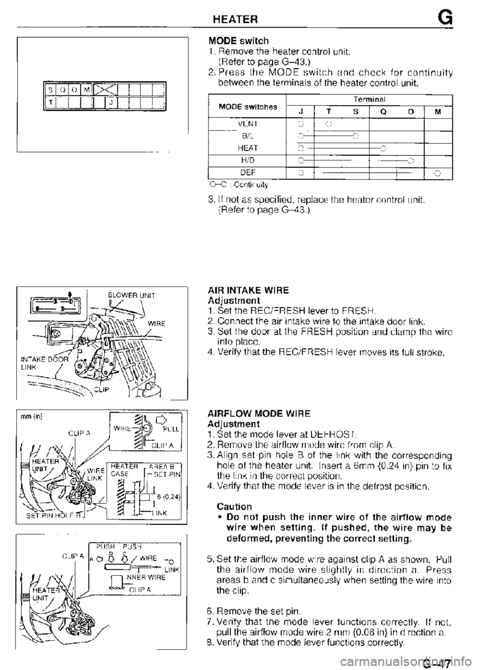 MAZDA MX-3 1995  Workshop Manual 