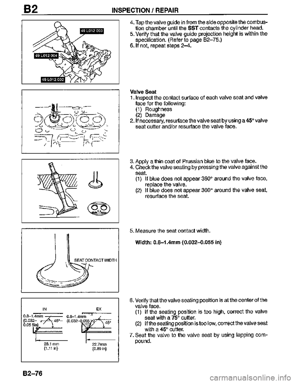 MAZDA MX-3 1995  Workshop Manual 