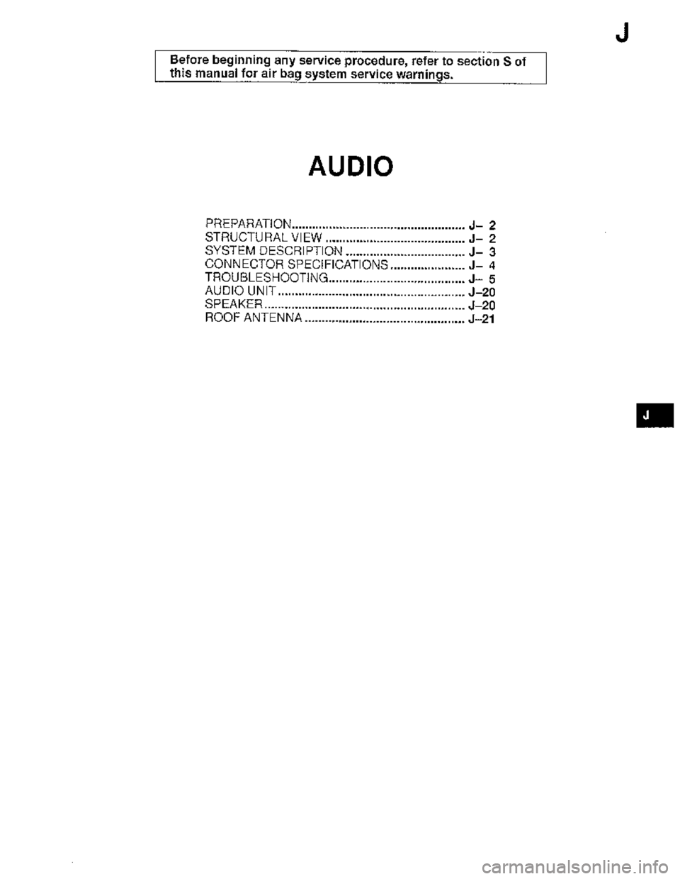 MAZDA MX-3 1995  Workshop Manual 