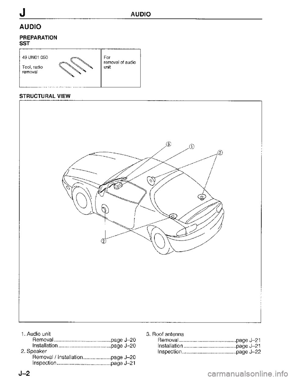 MAZDA MX-3 1995  Workshop Manual 