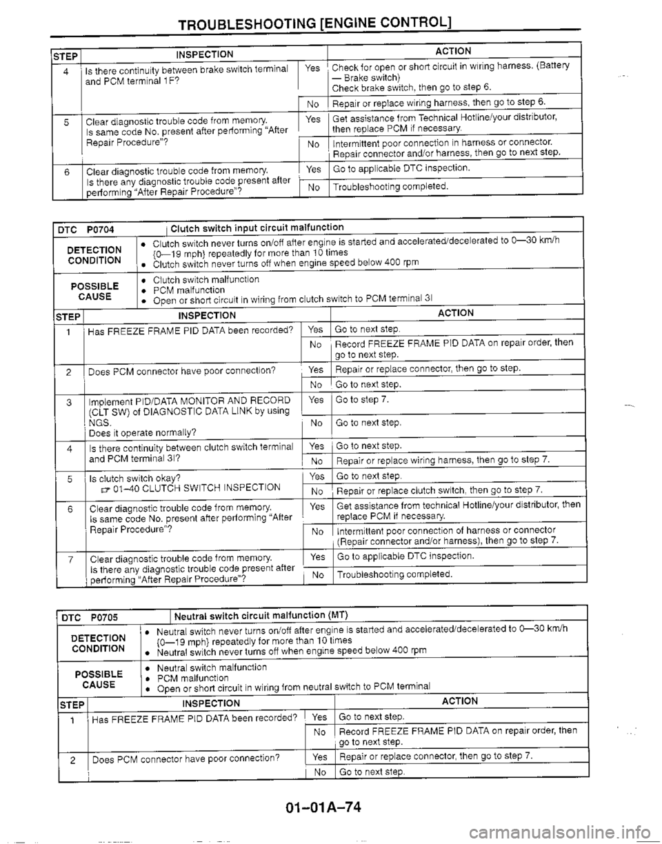 MAZDA MX-5 1999  Workshop Manual 
