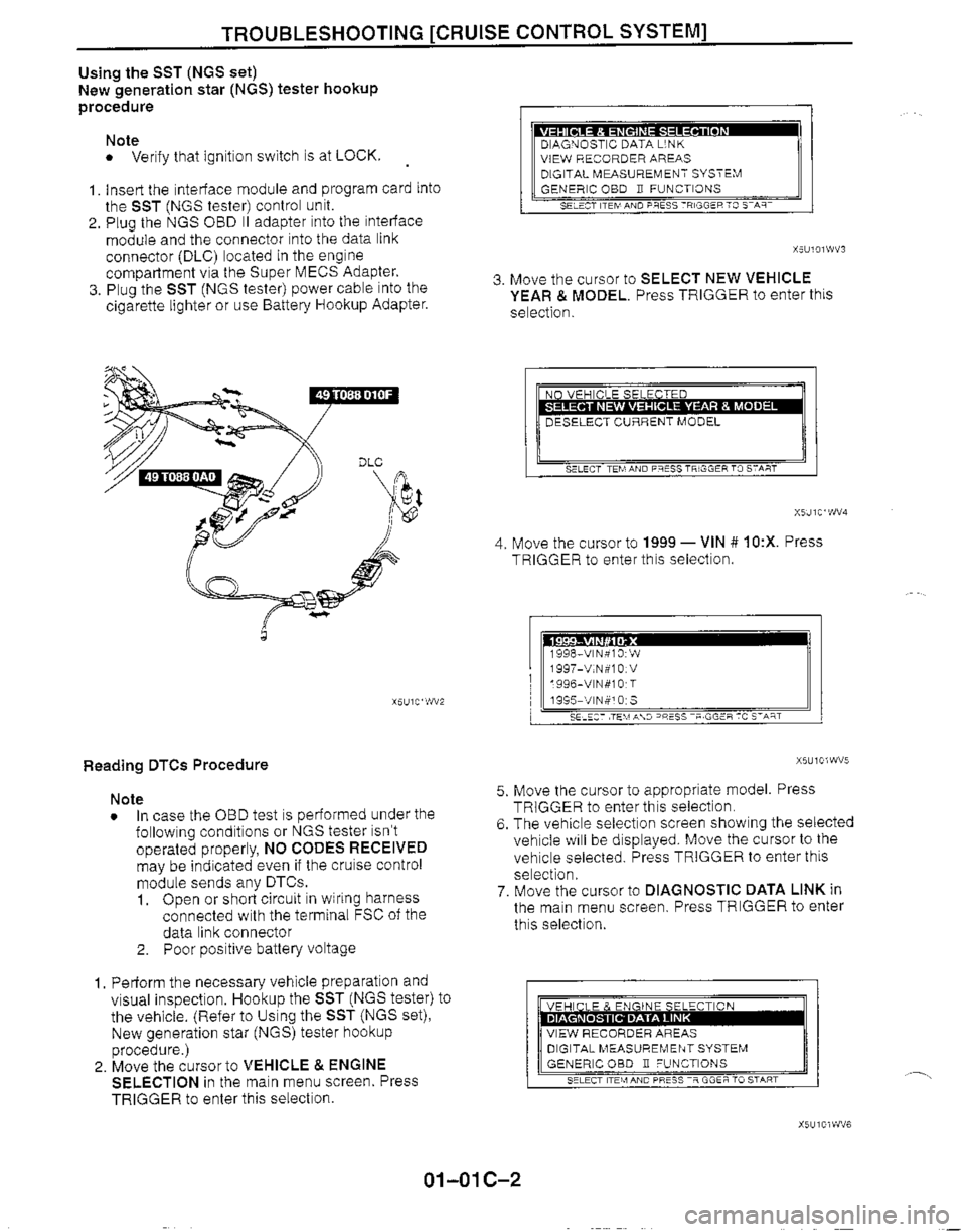 MAZDA MX-5 1999  Workshop Manual 