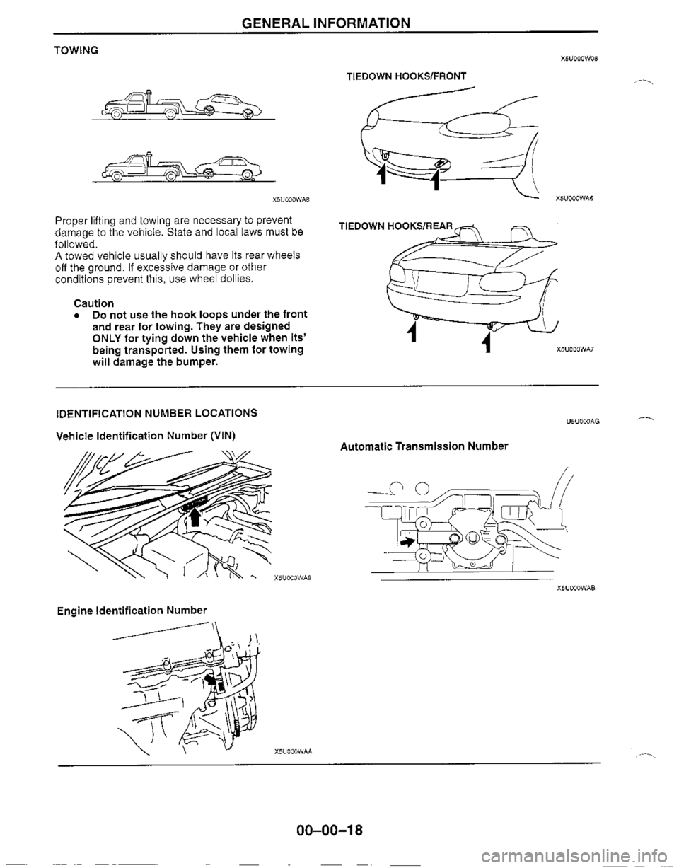MAZDA MX-5 1999  Workshop Manual 