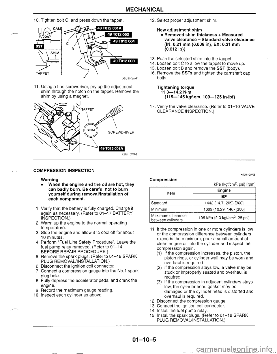MAZDA MX-5 1999  Workshop Manual 