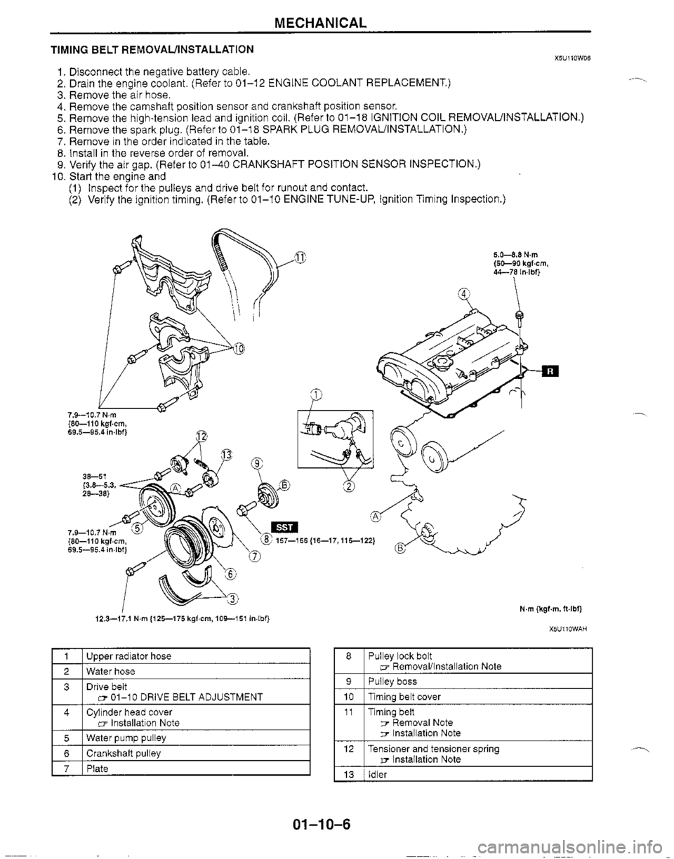MAZDA MX-5 1999  Workshop Manual 