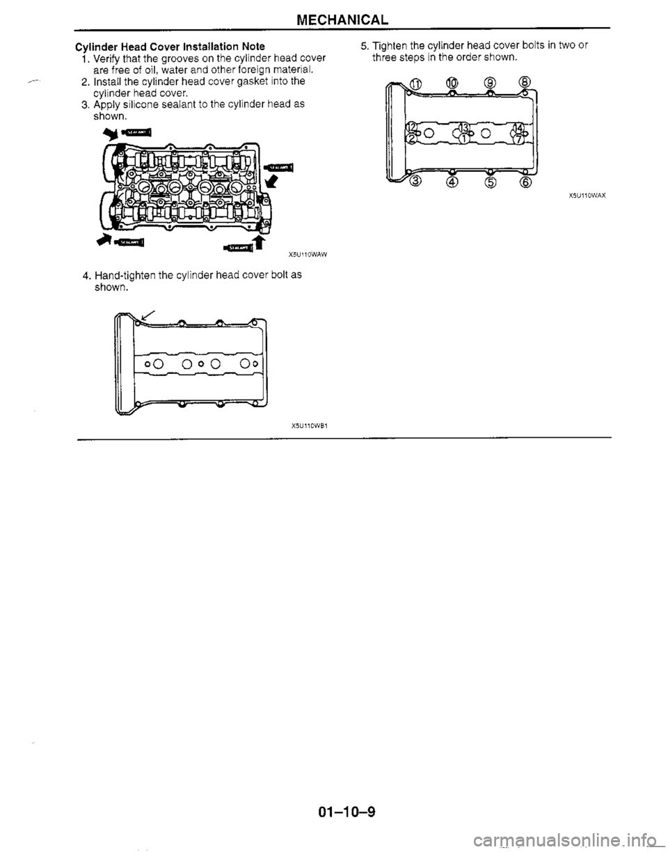 MAZDA MX-5 1999  Workshop Manual 