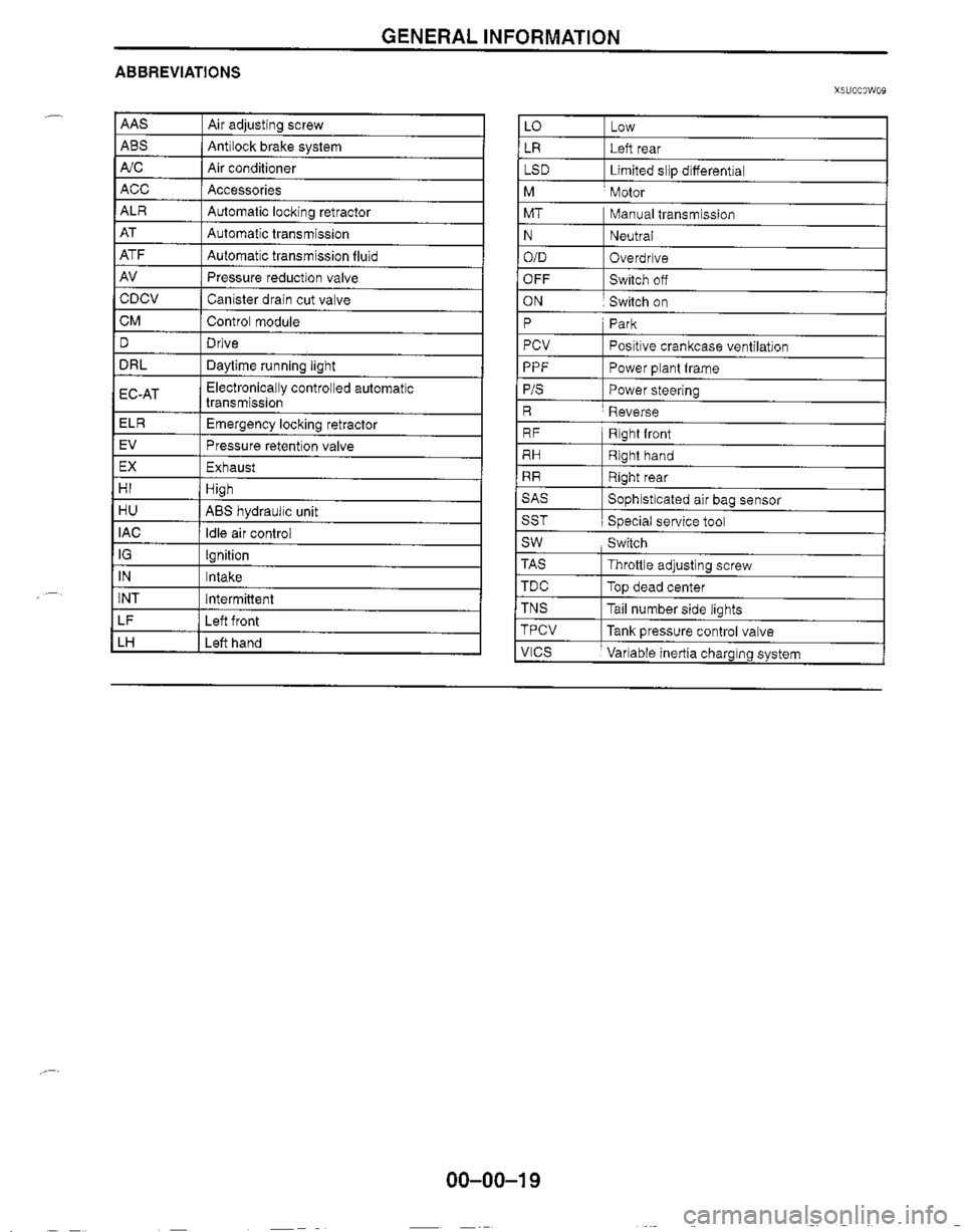 MAZDA MX-5 1999  Workshop Manual 