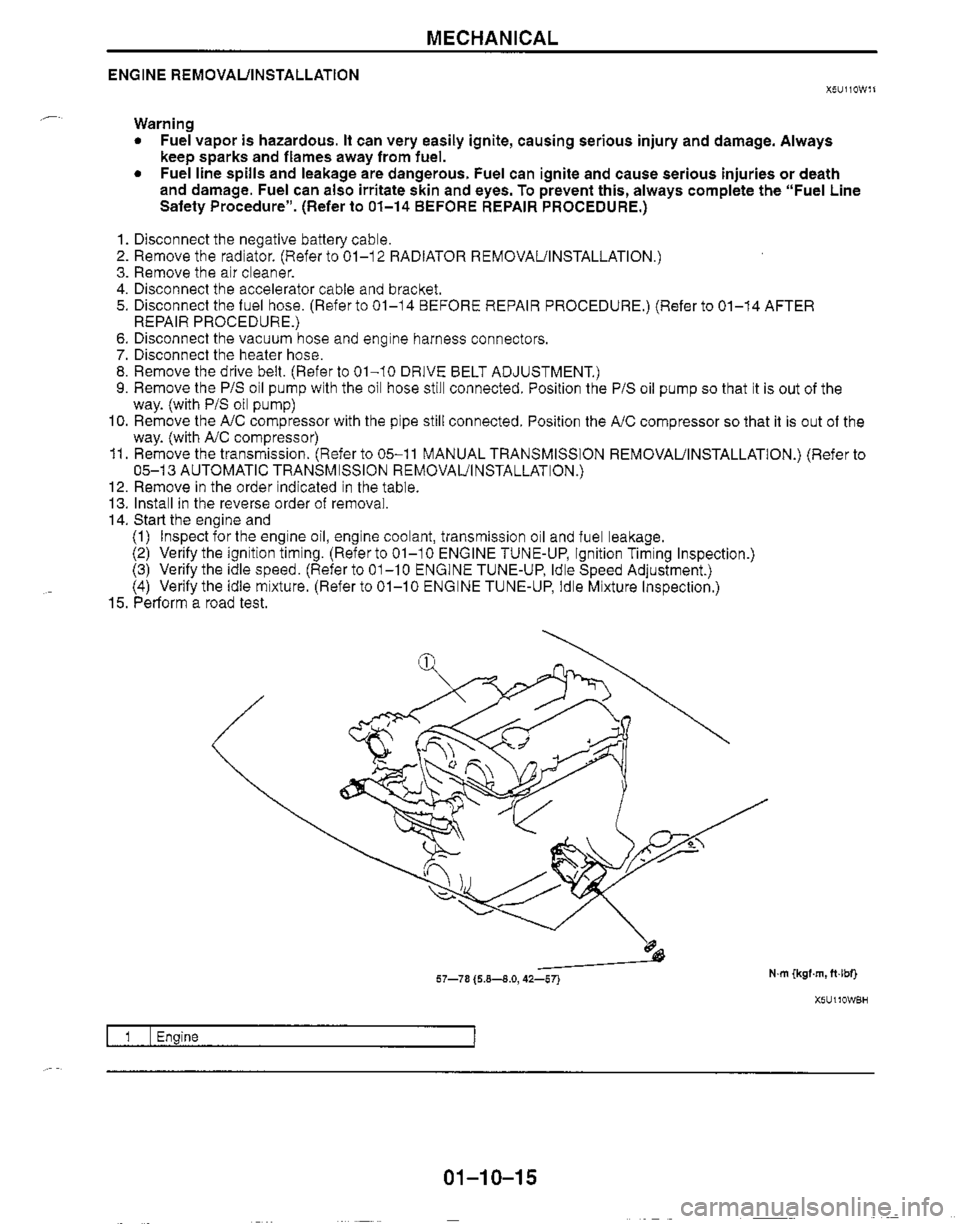 MAZDA MX-5 1999  Workshop Manual 