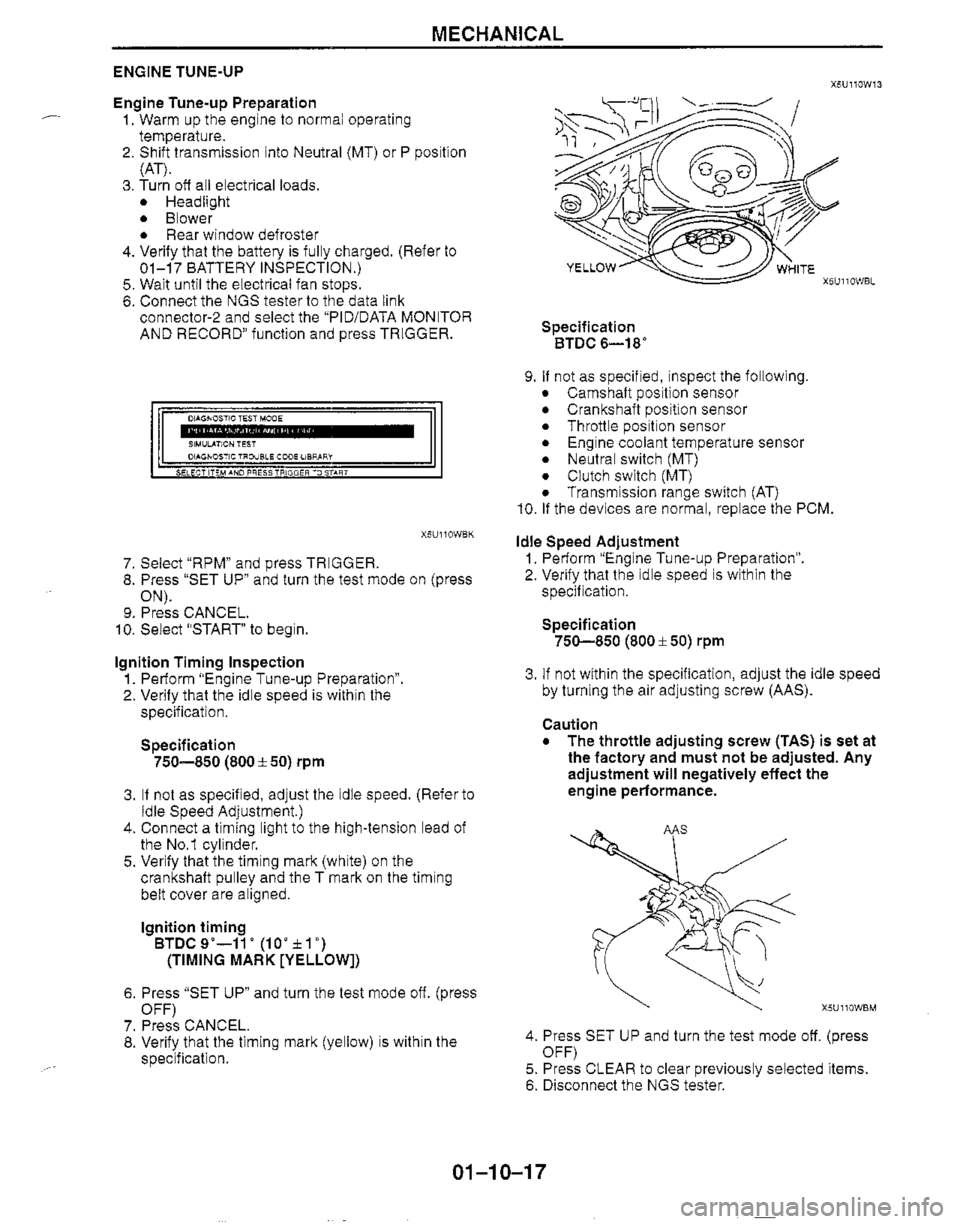 MAZDA MX-5 1999  Workshop Manual 