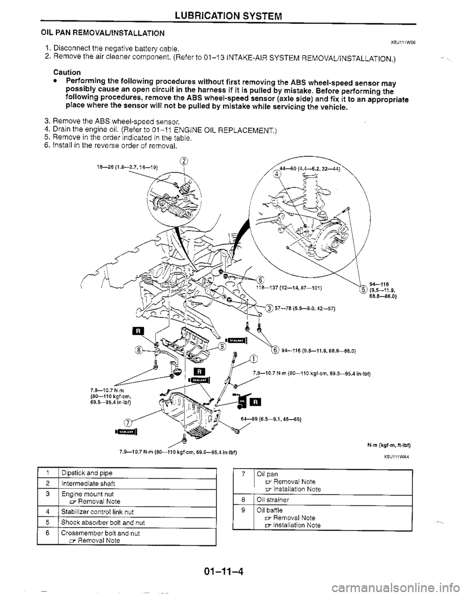 MAZDA MX-5 1999  Workshop Manual 