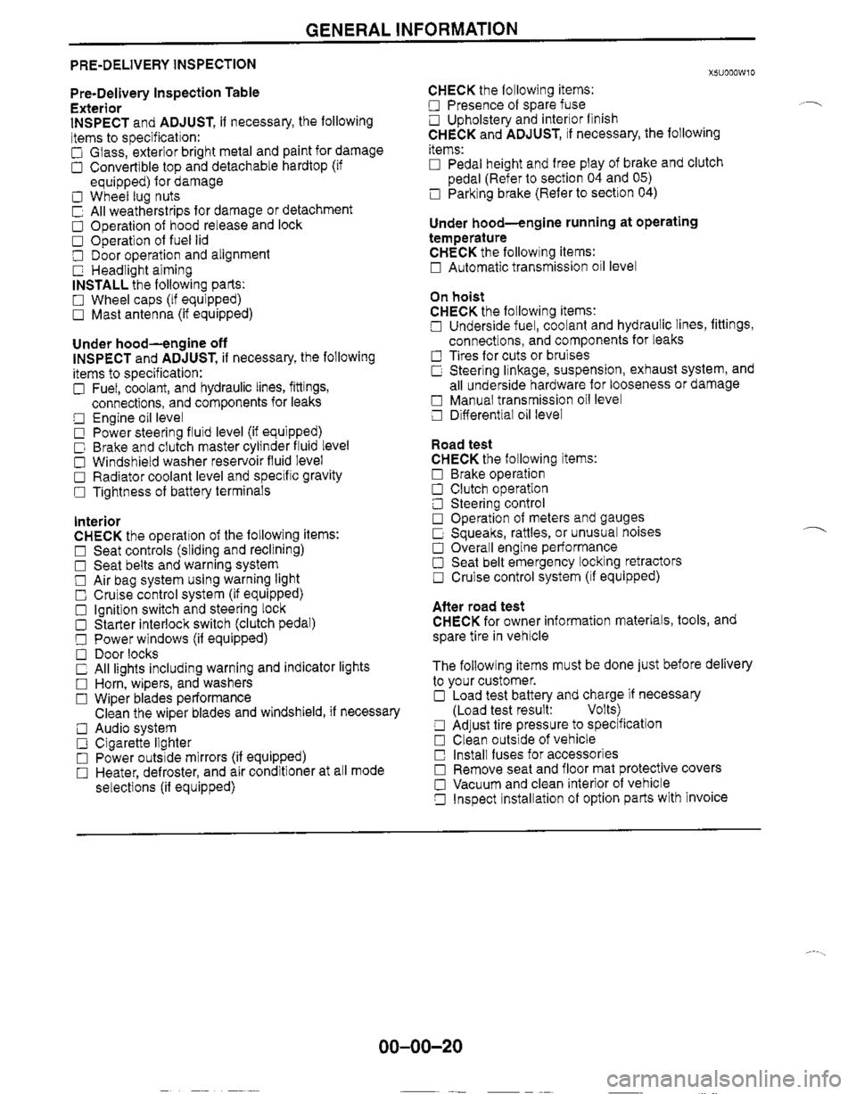 MAZDA MX-5 1999  Workshop Manual 