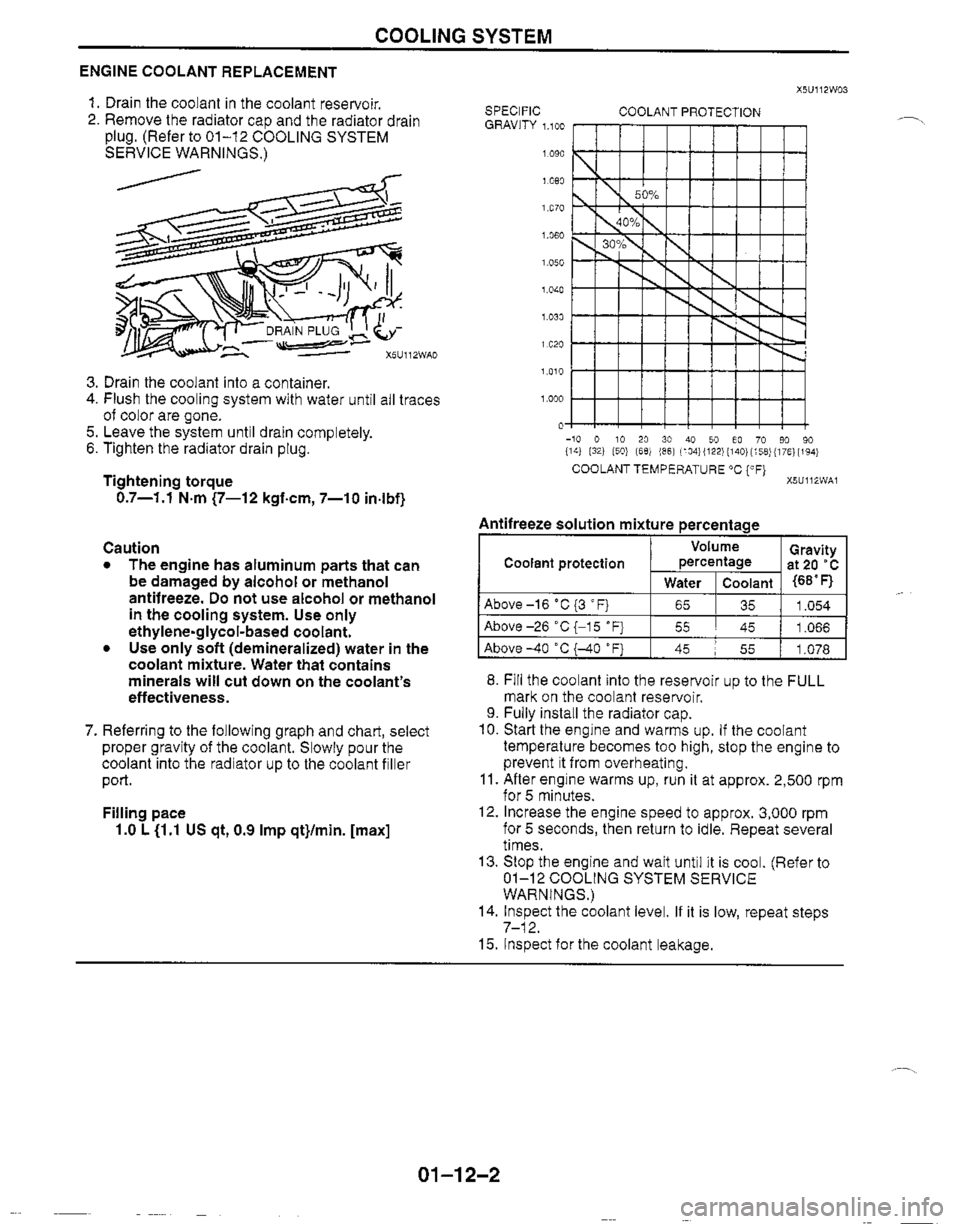 MAZDA MX-5 1999  Workshop Manual 