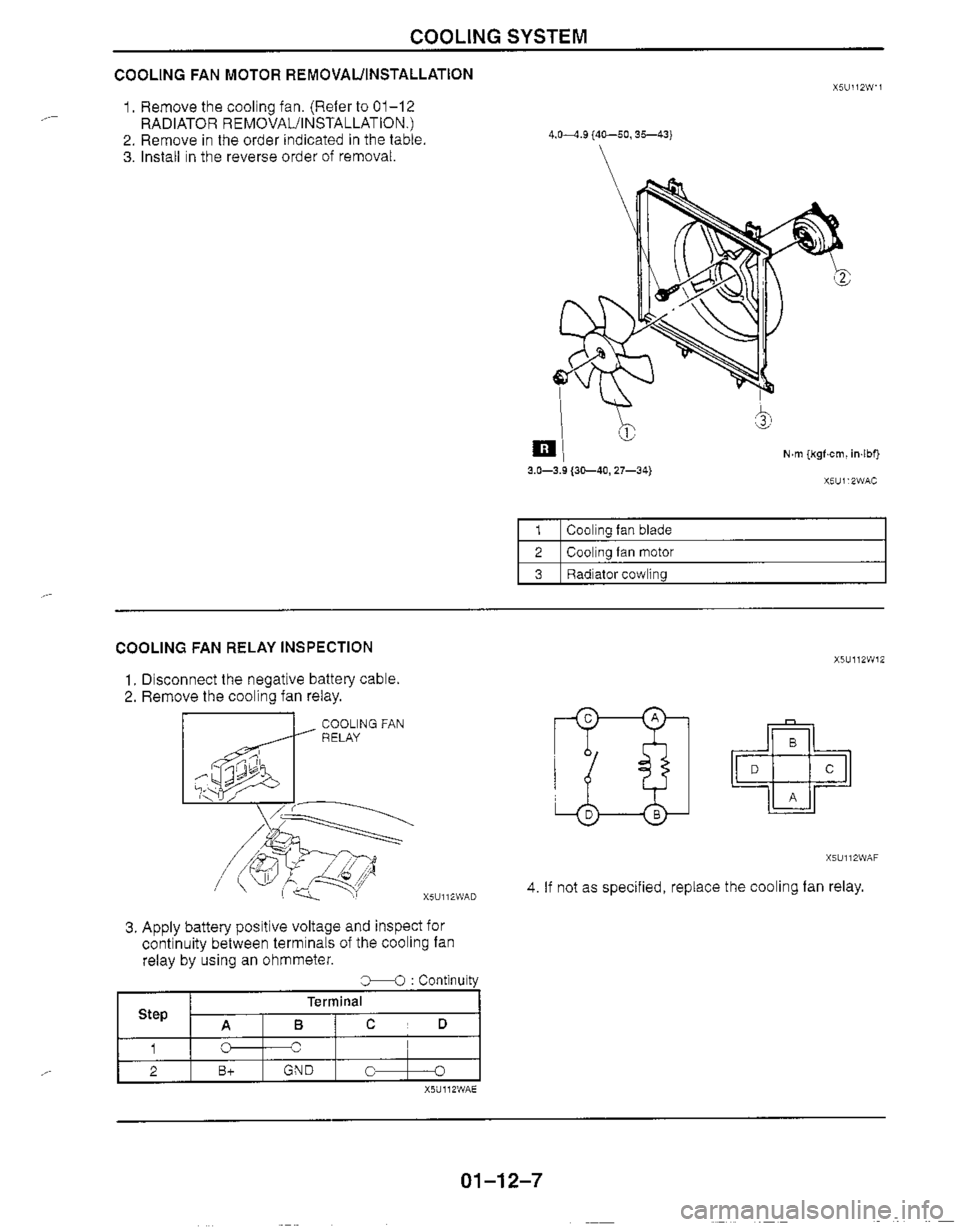 MAZDA MX-5 1999  Workshop Manual 