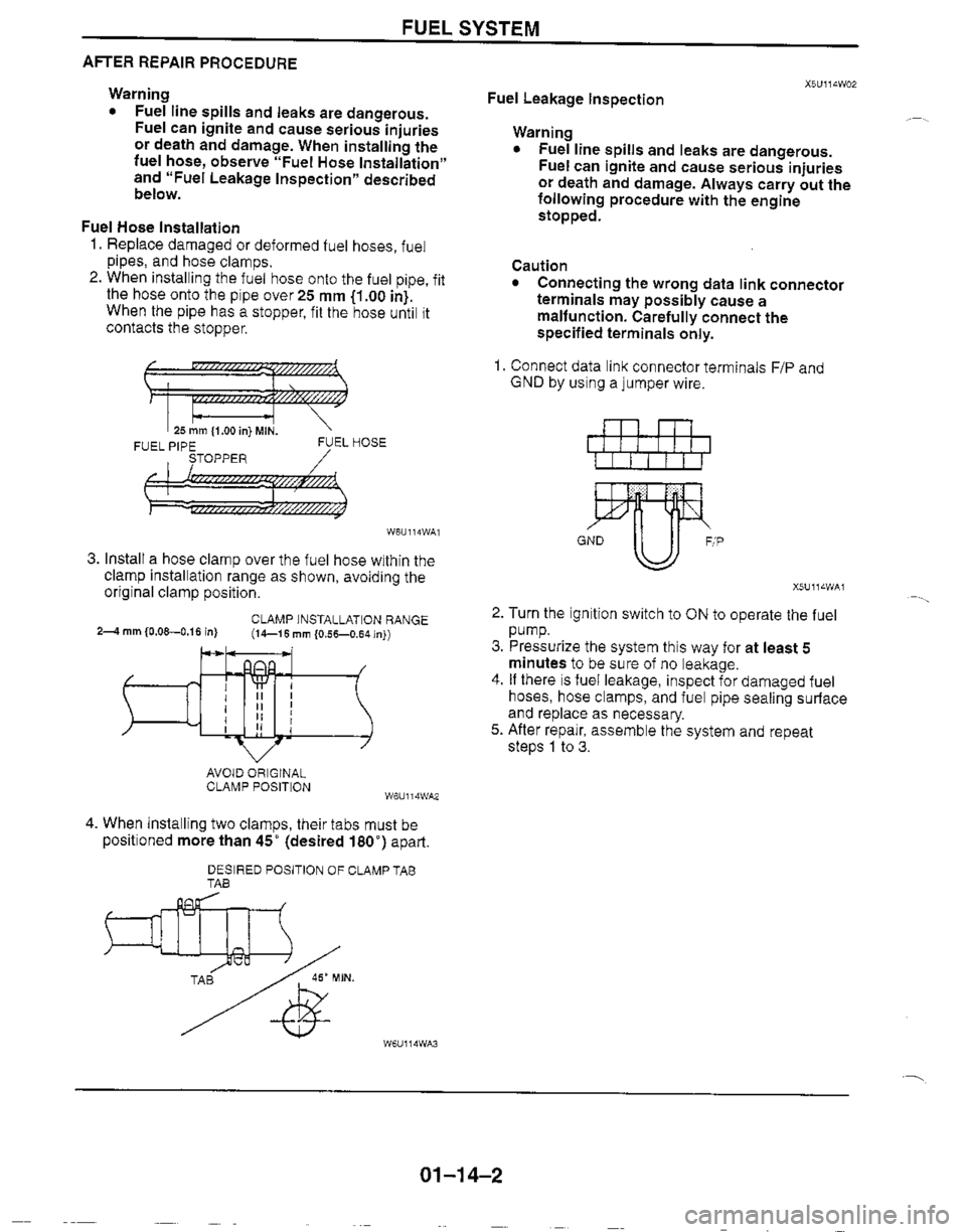 MAZDA MX-5 1999  Workshop Manual 