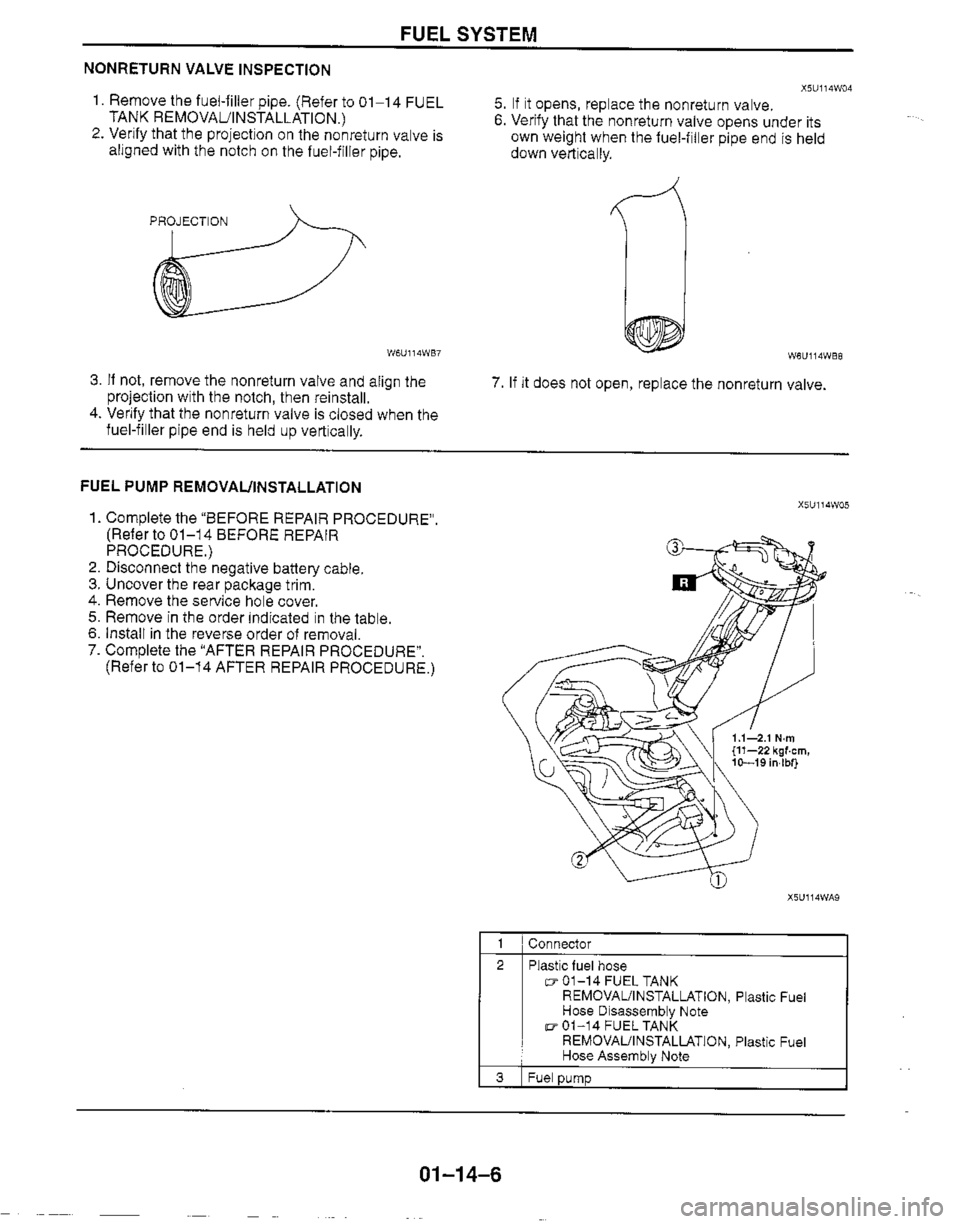 MAZDA MX-5 1999  Workshop Manual 