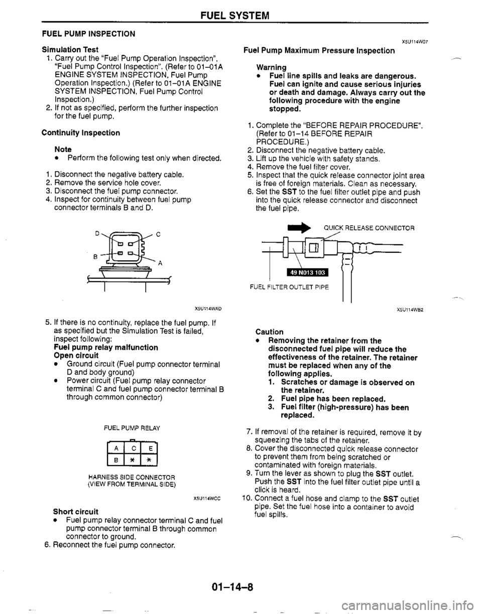 MAZDA MX-5 1999  Workshop Manual 