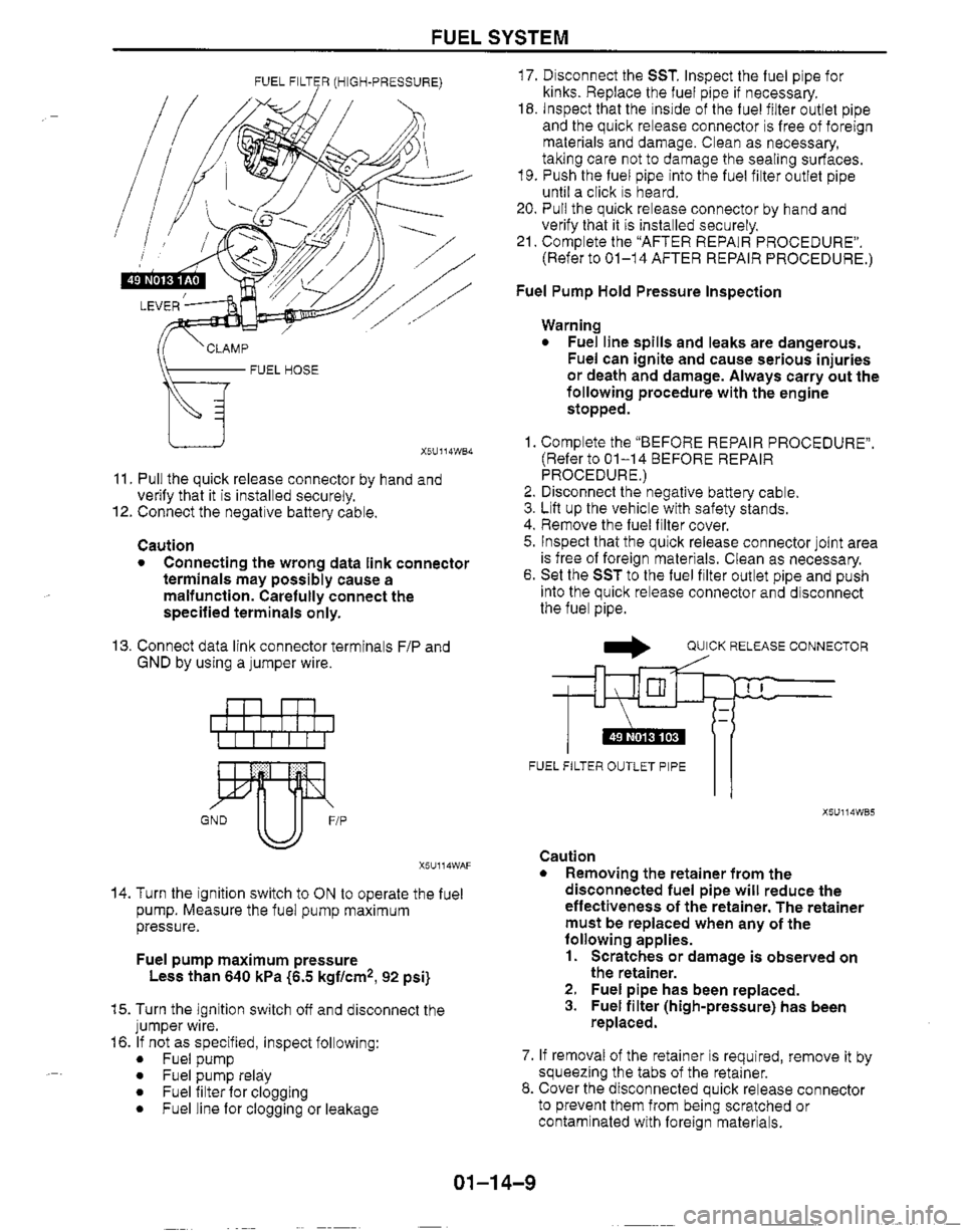 MAZDA MX-5 1999  Workshop Manual 