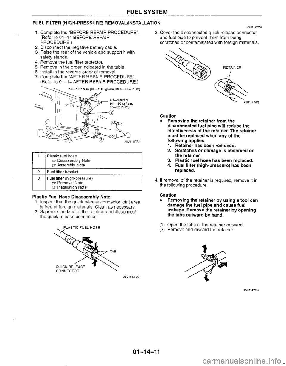 MAZDA MX-5 1999  Workshop Manual 