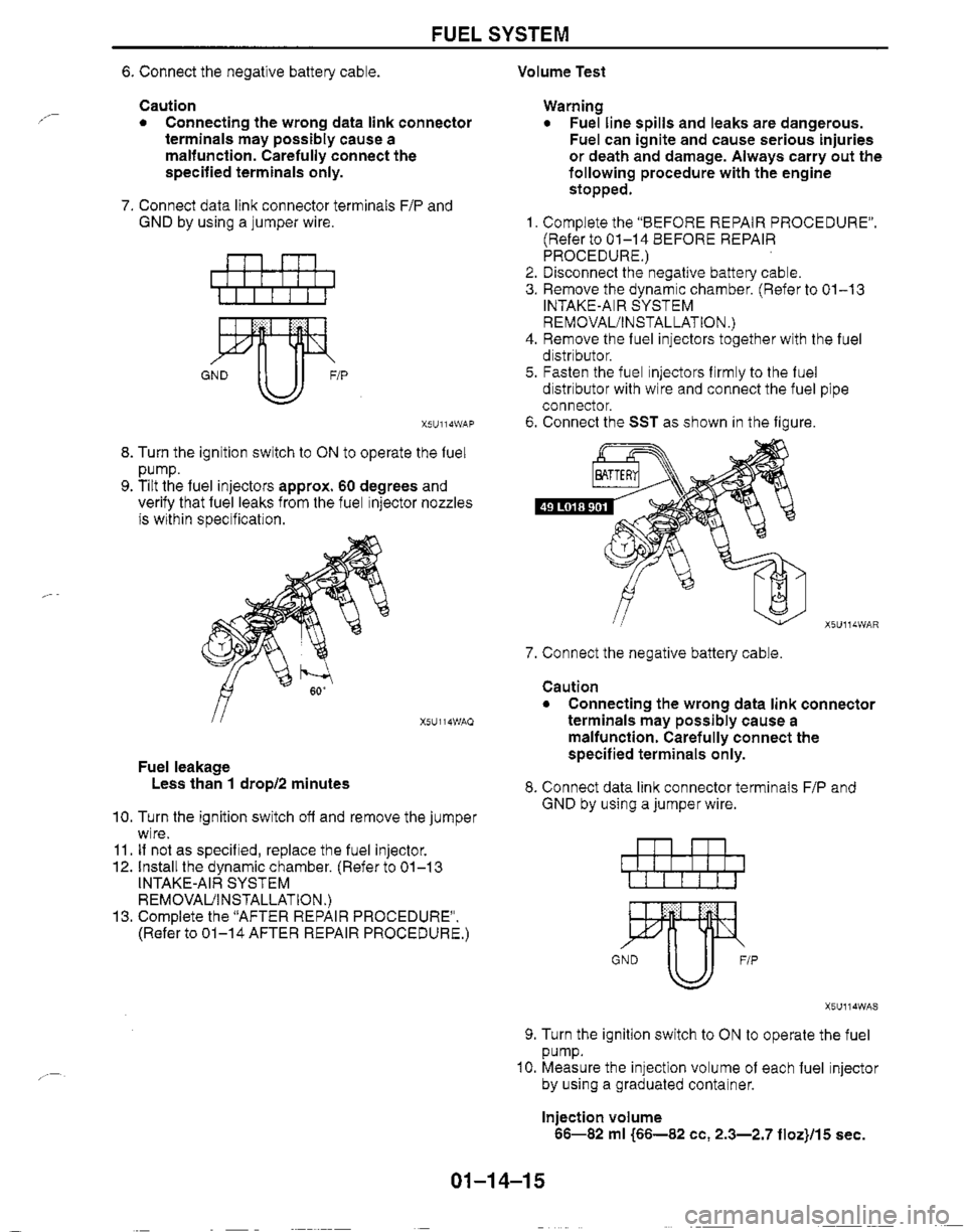 MAZDA MX-5 1999  Workshop Manual 