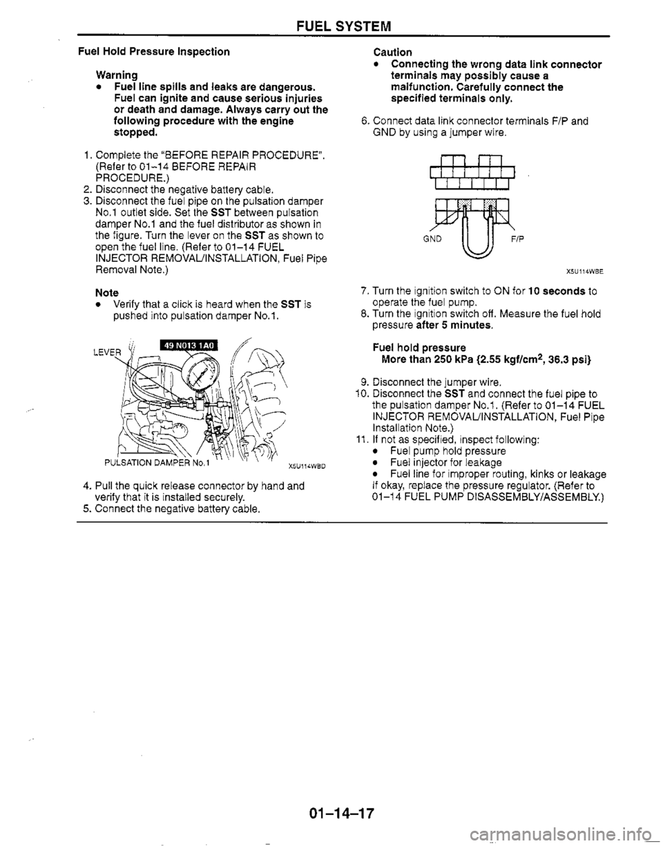 MAZDA MX-5 1999  Workshop Manual 