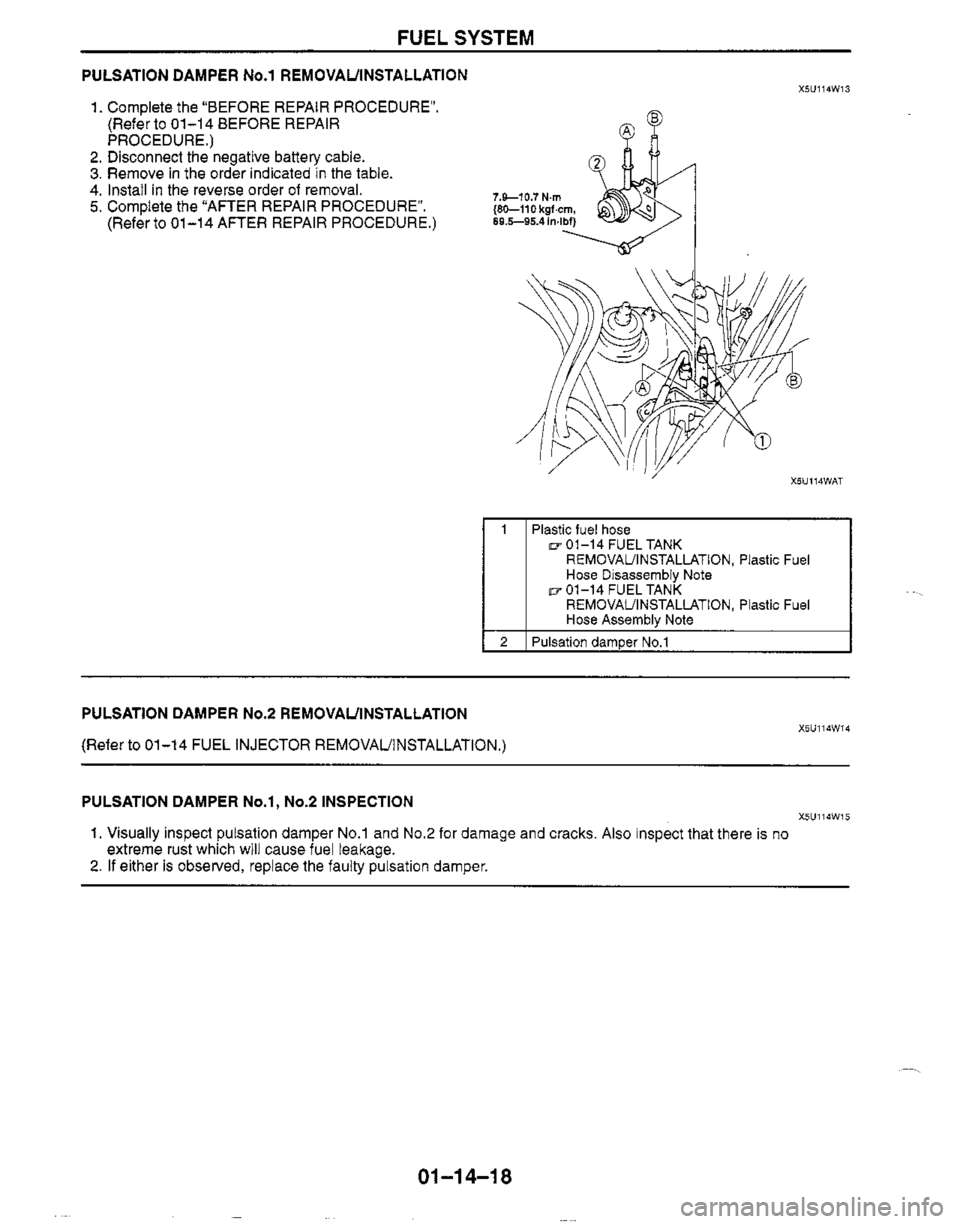 MAZDA MX-5 1999  Workshop Manual 