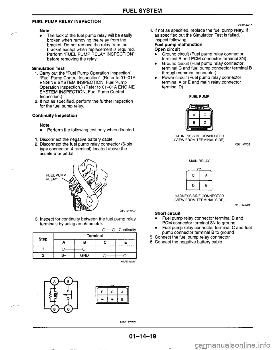 MAZDA MX-5 1999  Workshop Manual 