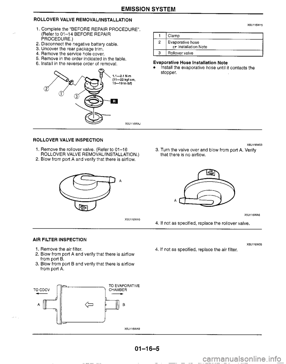 MAZDA MX-5 1999  Workshop Manual 