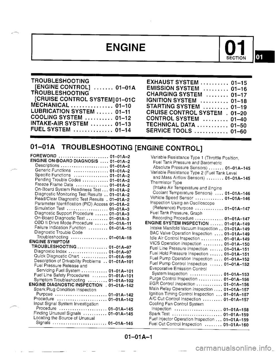 MAZDA MX-5 1999  Workshop Manual 