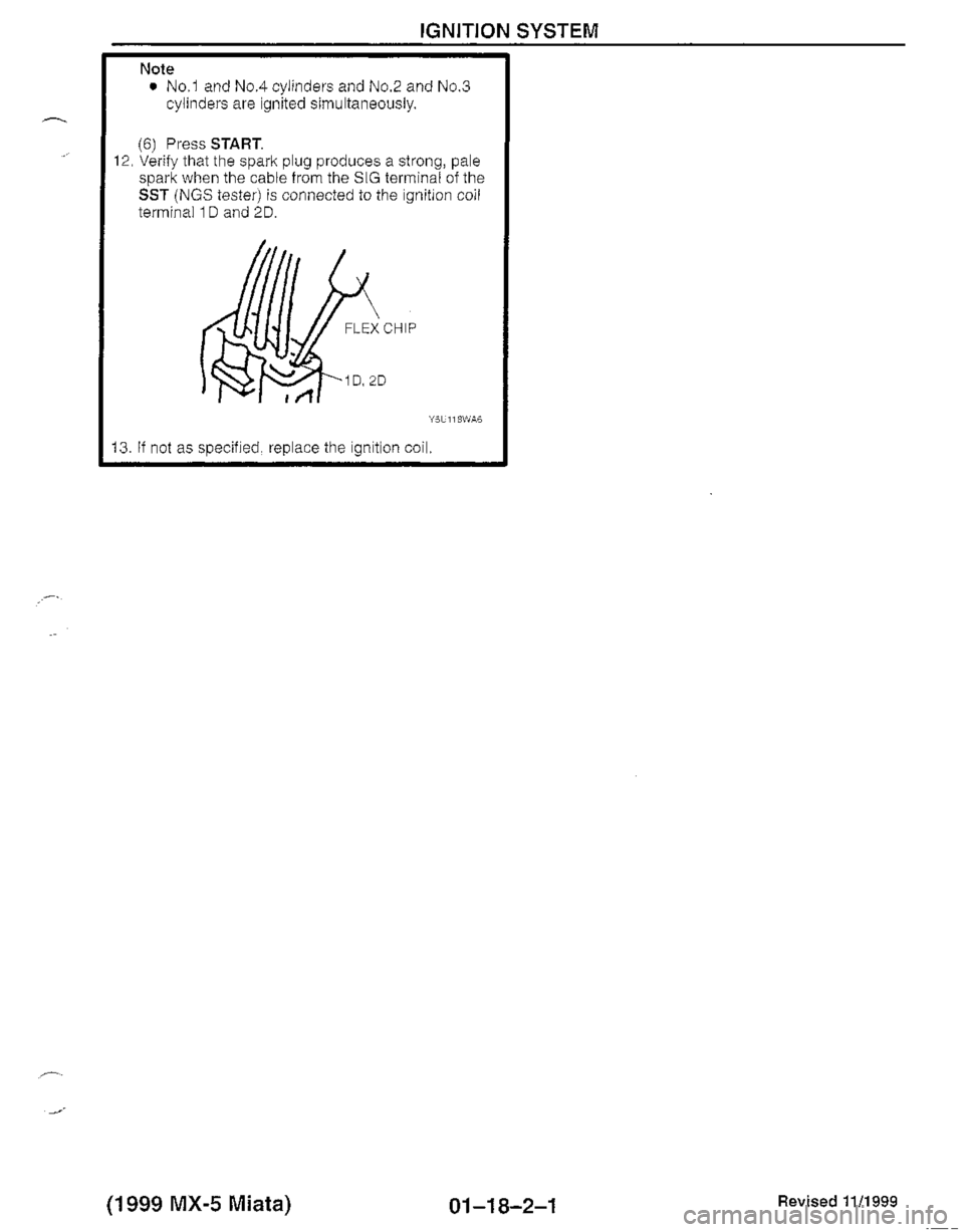 MAZDA MX-5 1999  Workshop Manual 