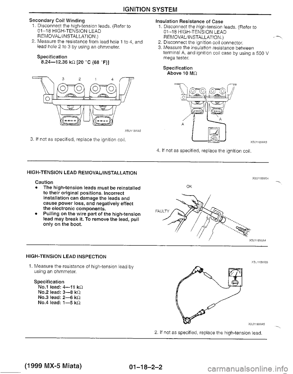 MAZDA MX-5 1999  Workshop Manual 