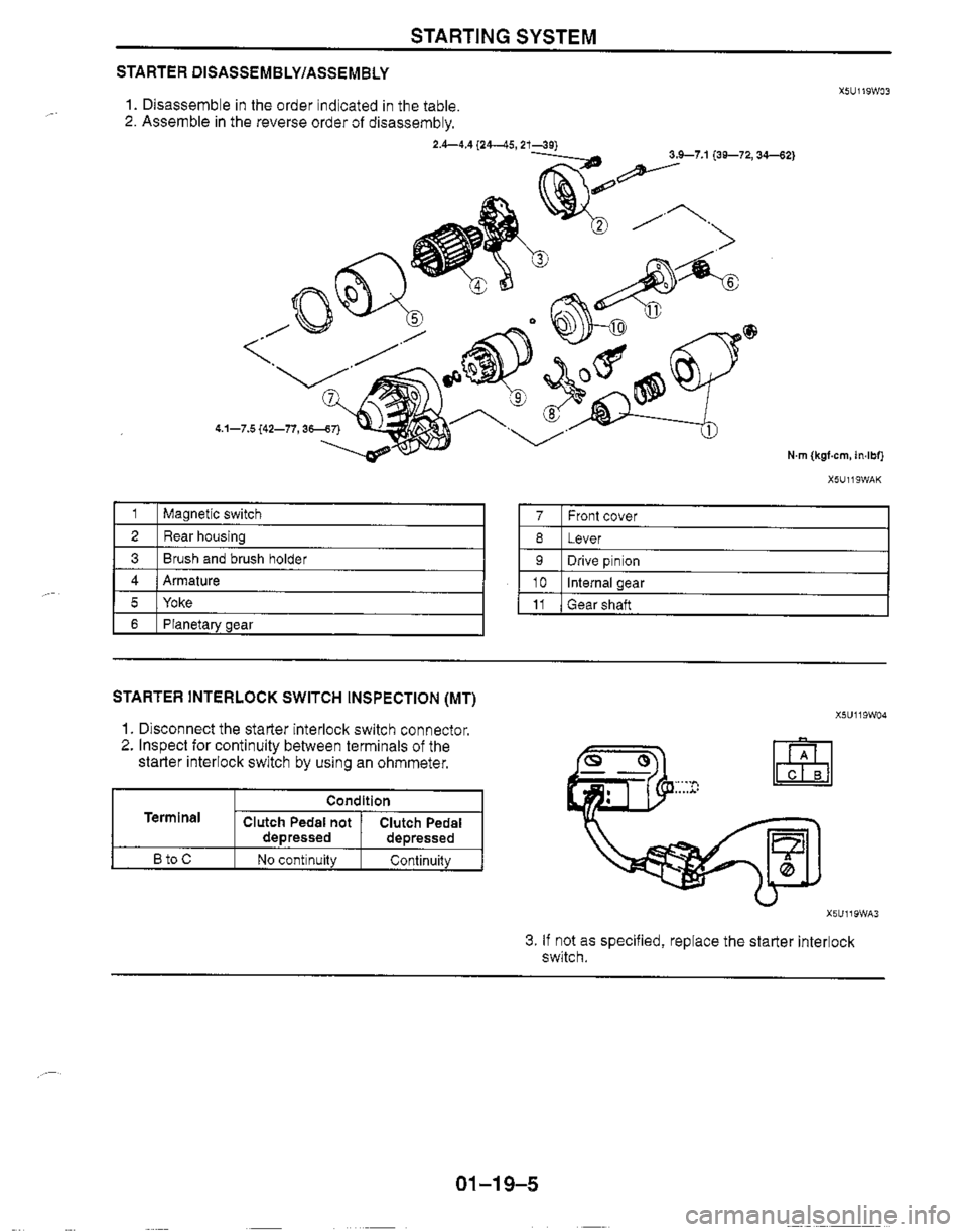 MAZDA MX-5 1999  Workshop Manual 