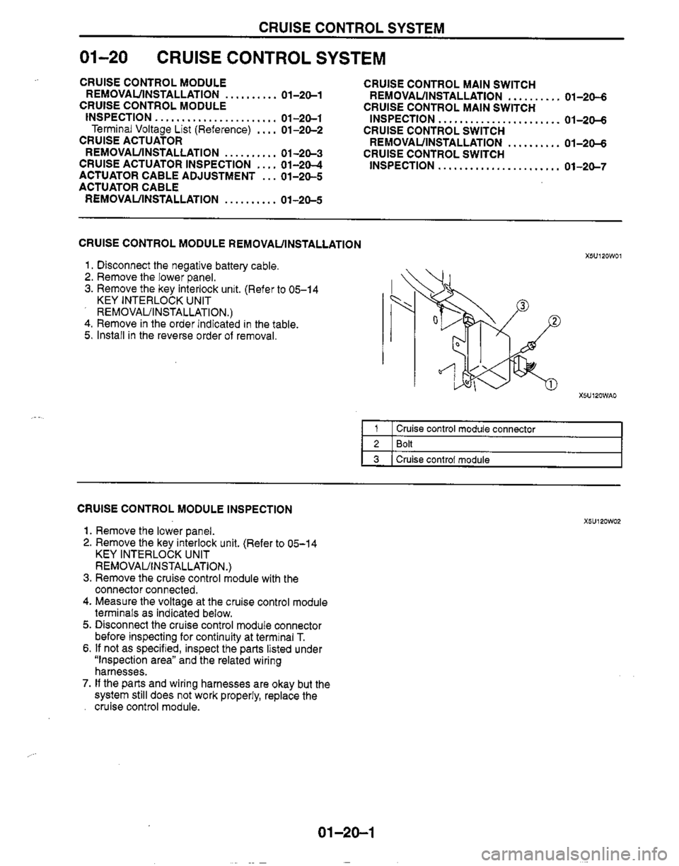 MAZDA MX-5 1999  Workshop Manual 