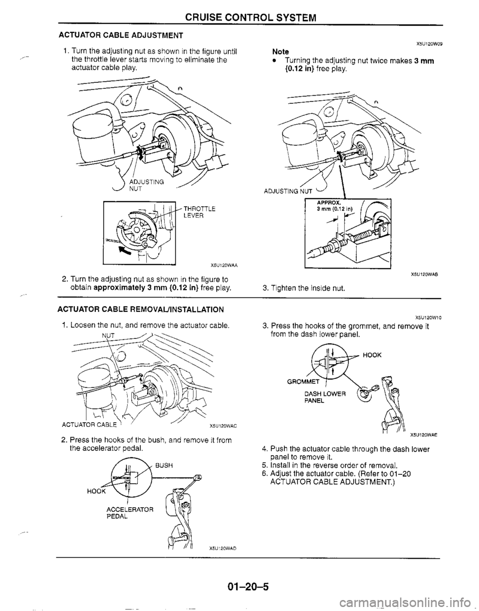 MAZDA MX-5 1999  Workshop Manual 