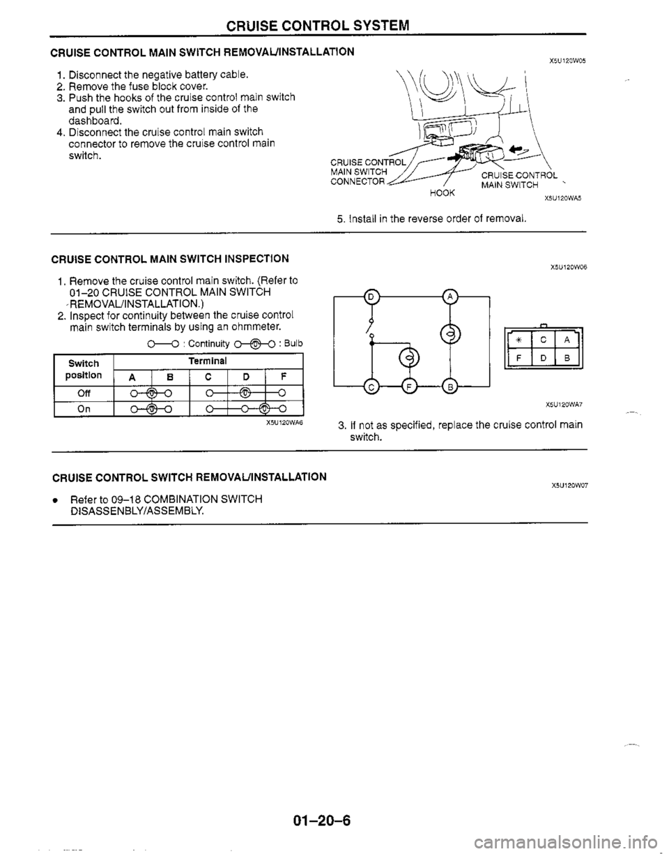 MAZDA MX-5 1999  Workshop Manual 