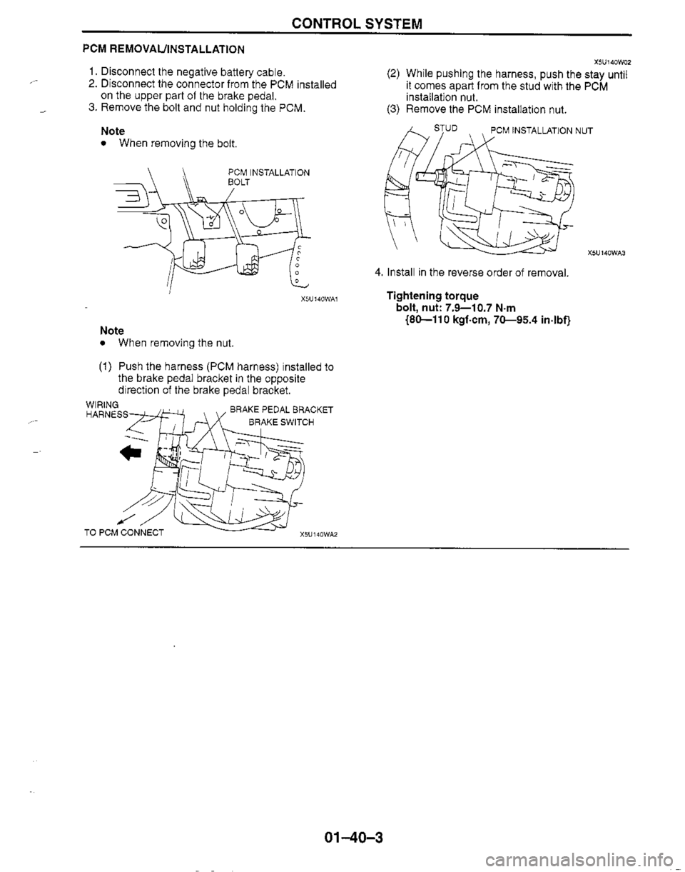 MAZDA MX-5 1999  Workshop Manual 