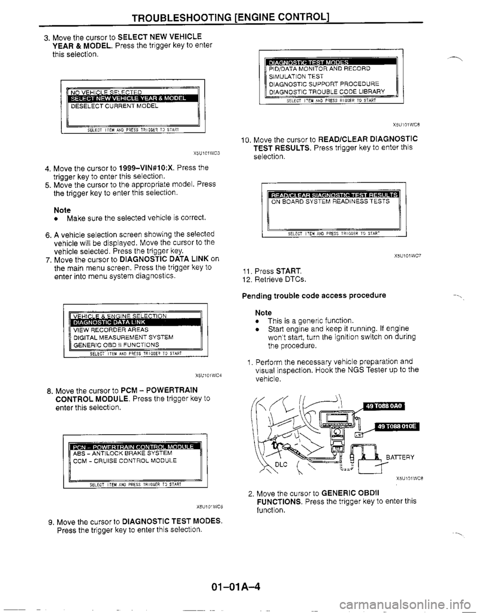 MAZDA MX-5 1999  Workshop Manual 