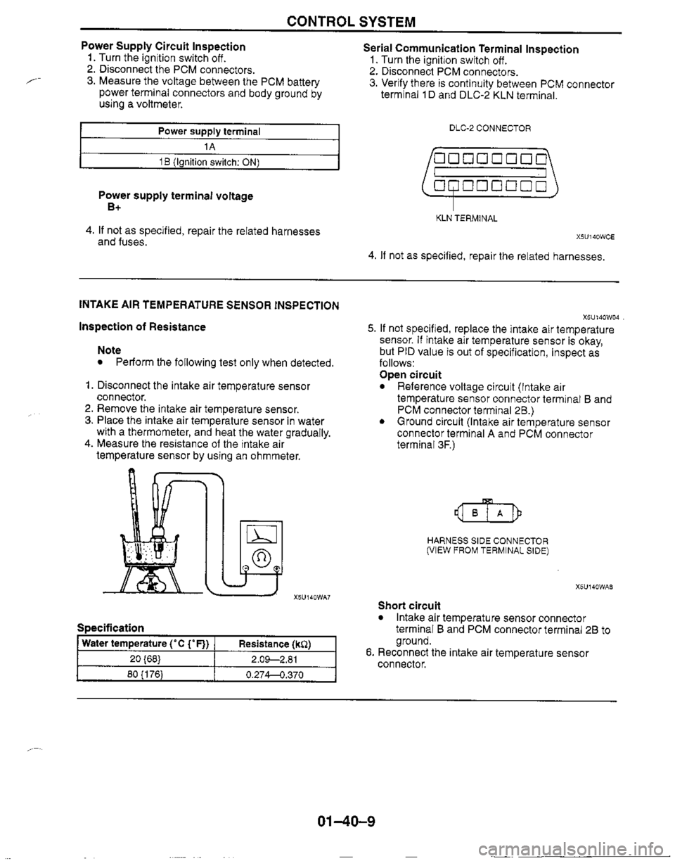 MAZDA MX-5 1999  Workshop Manual 