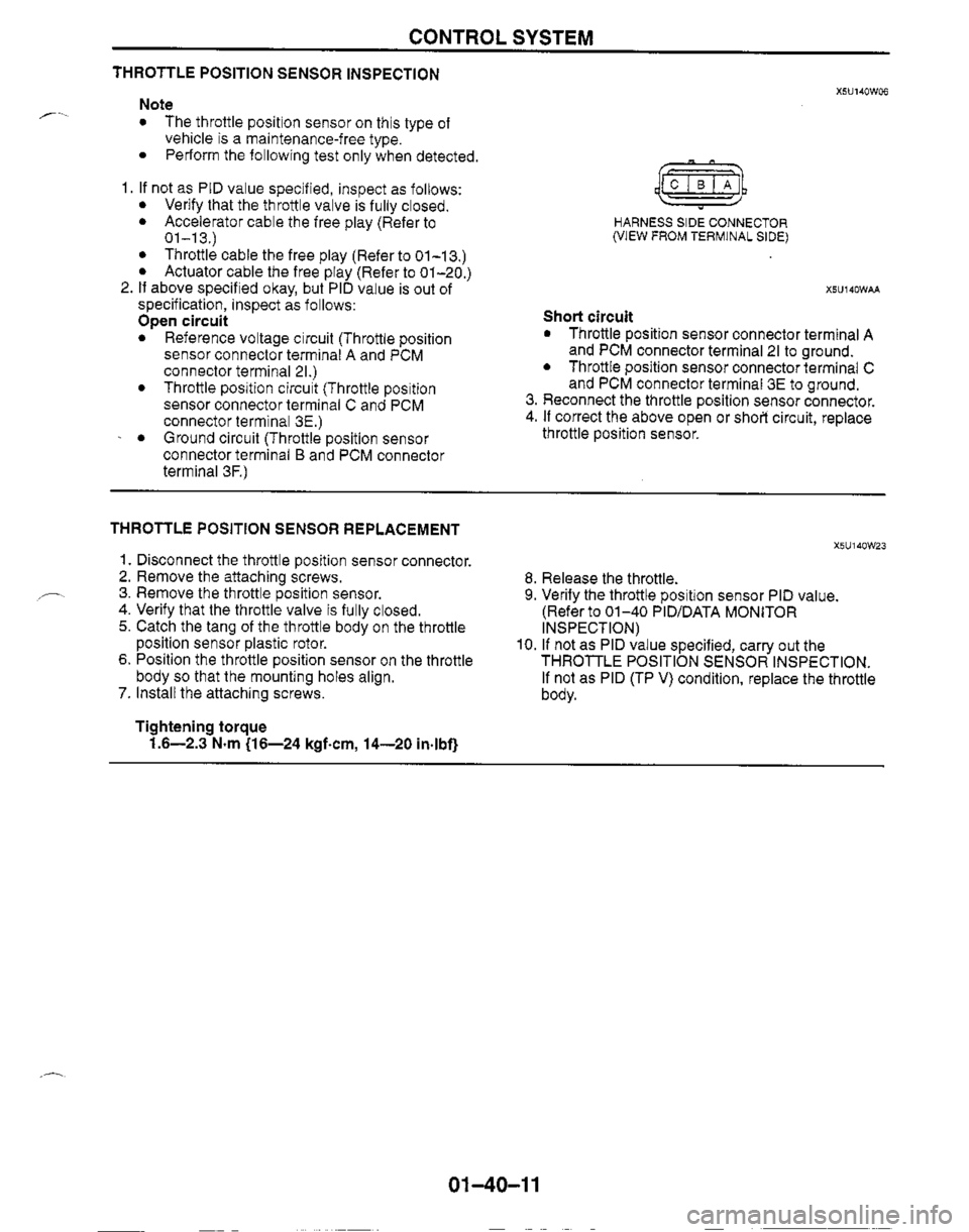 MAZDA MX-5 1999  Workshop Manual 