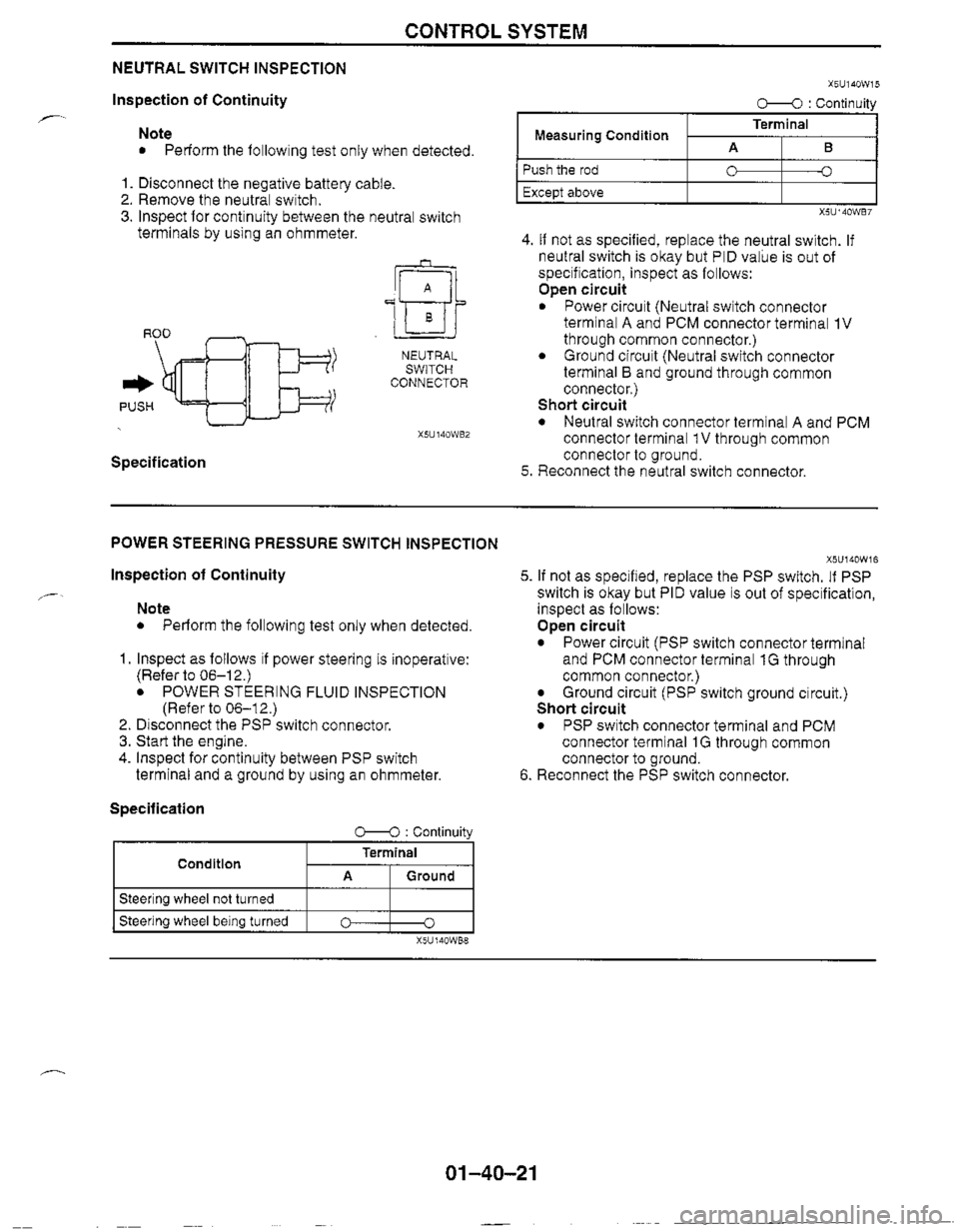 MAZDA MX-5 1999  Workshop Manual 
