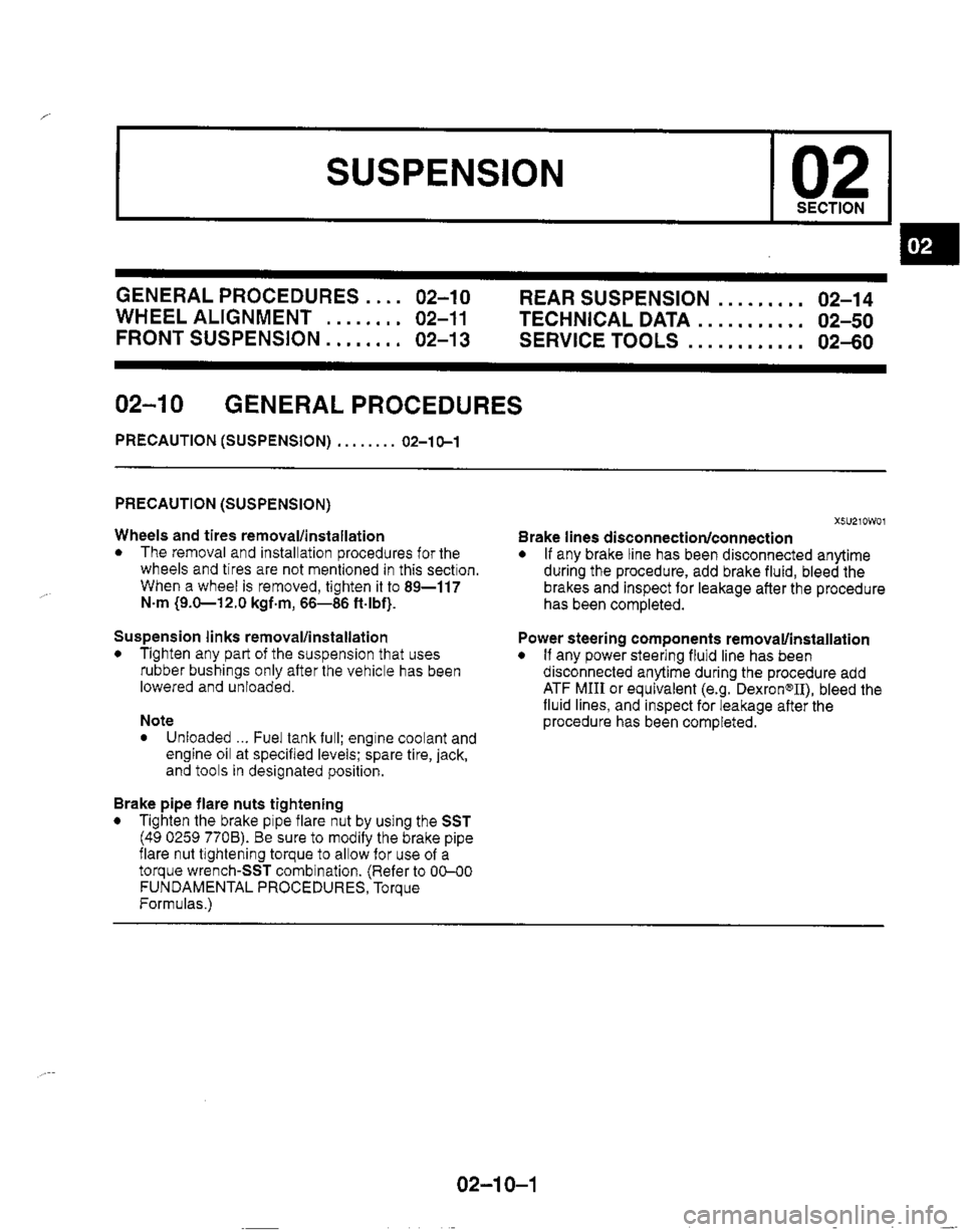 MAZDA MX-5 1999  Workshop Manual 