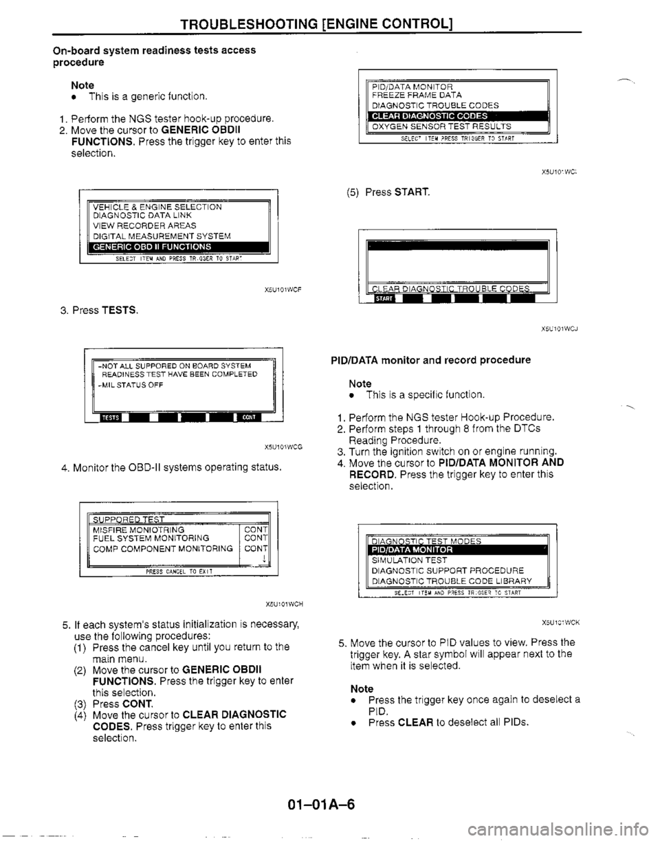 MAZDA MX-5 1999  Workshop Manual 