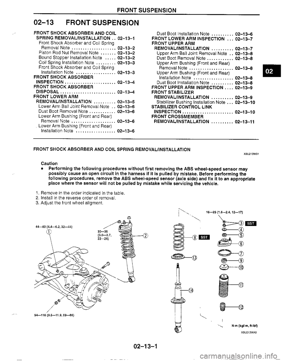MAZDA MX-5 1999  Workshop Manual 