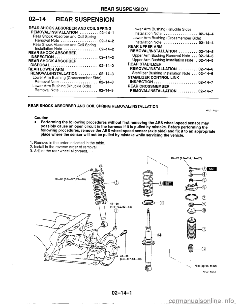 MAZDA MX-5 1999  Workshop Manual 