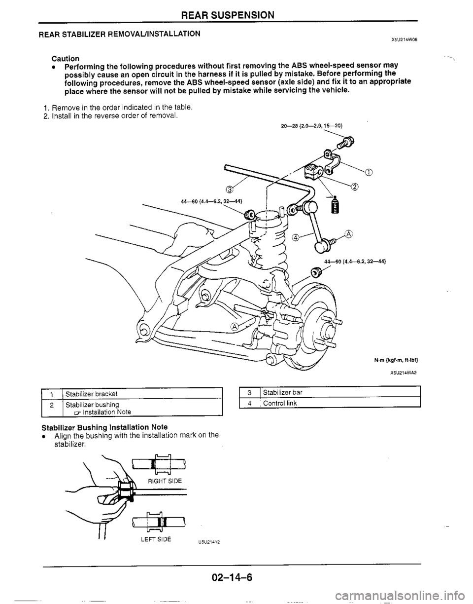MAZDA MX-5 1999  Workshop Manual 