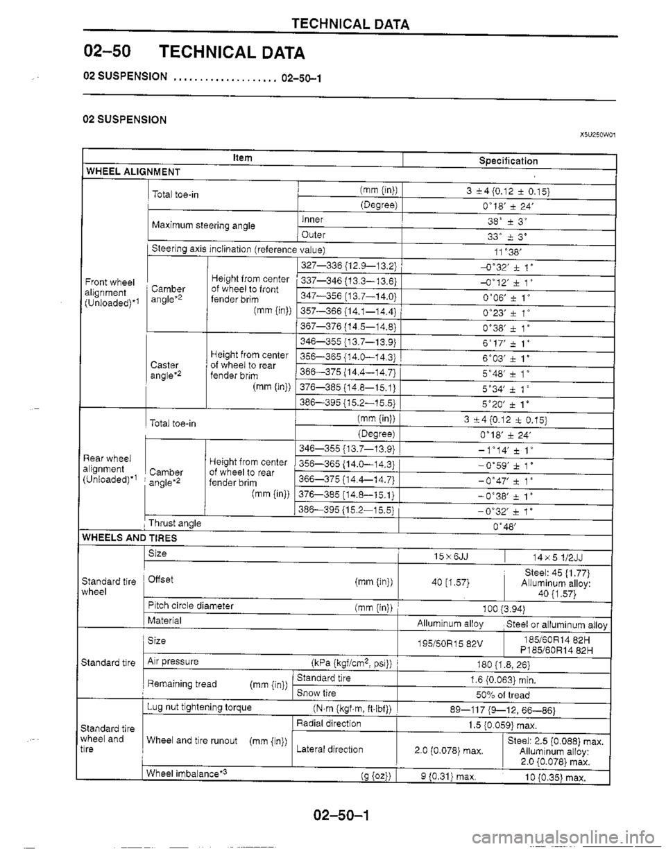 MAZDA MX-5 1999  Workshop Manual 